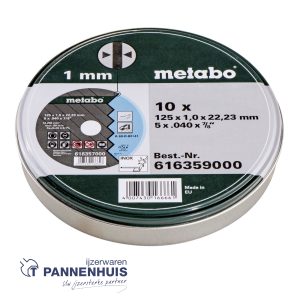 Metabo doorslijpschijf 125×1,0x22,23 (10st) Inox