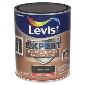 Levis expert houtlak buiten High Gloss Zwart 1L 7900