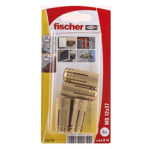 Fischer Messing plug MS 12 x 37 (4st blister)