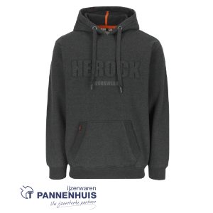 Herock Hali sweater met kap donker Heather Grijs XL