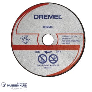 Dremel S510JB, DSM20 Snijschijf voor metaal en plastic (3x)