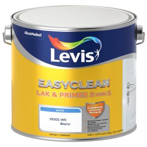 Levis EasyClean Lak & Primer satin Wit 2,5 L