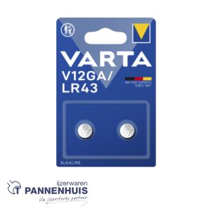 Varta V12GA / LR43 Alkaline Blister (2 st)