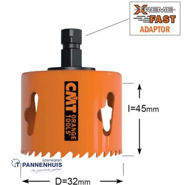 CMT Gatzaag voor metaal en non-ferro metalen D= 32mm - Afbeelding 3