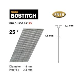 Bostitch nagels FN 1532SS RVS 50mm (pak=3655st)