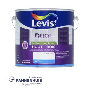 Levis Duol Hout Buiten Satin – WIT 2,5l 0001 wit