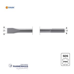 IVANA SDS-MAX Plattebeitel 25x280mm