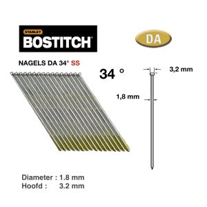 Bostitch DA nagels 38 mm RVS 4000 st (DA)