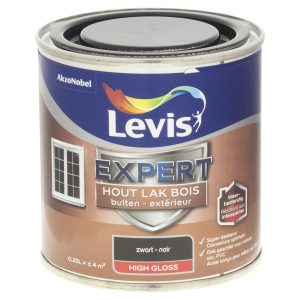 Levis expert houtlak buiten High Gloss Zwart 0,25L 7900