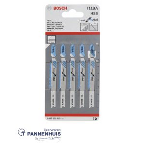Bosch Decoupeerzaagblad T118 A Basic for Metal 5x