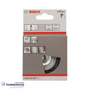 Bosch schijfborstel gegolfd  75 X 0,3 MM  8 mm staal