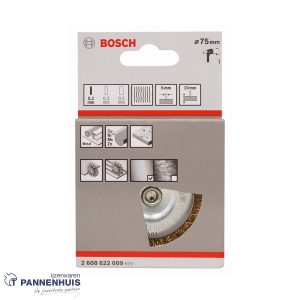 Bosch schijfborstel gegolfd  75 X 0,2 MM 10 mm vermessingd