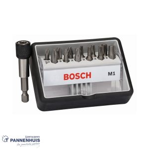 Bosch 13-delige set bit Robust Line M1 (PH/PZ/TORX) extra hard