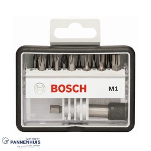 Bosch 13-delige set bit Robust Line M1 (PH/PZ/TORX) extra hard
