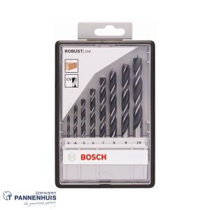 Bosch 8-delige houtspiraalboorset 3 4 5 6 7 8 9 10 mm