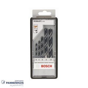 Bosch 5-delige houtspiraalboorset 4 5 6 8 10 mm