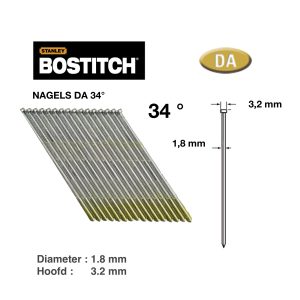 Bostitch DA nagels 45 mm galva 4000 st (DA)