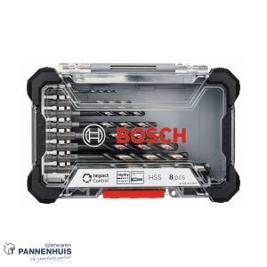 Bosch 8-delige set boor Impact Control HSS 2, 3, 4, 5, 6, 7, 8, 10 mm