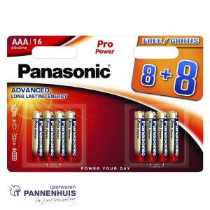 Panasonic AAA LR03 Batt. 8 + 8 Gratis 1,5 V