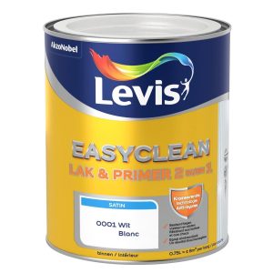 Levis EasyClean Lak & Primer satin Wit 0,75 L