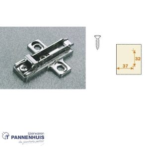montagekruisplaat BAR3R09 – 3 delig verstelbaar – 0mm met klips