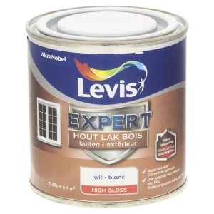 Levis expert houtlak buiten High Gloss Wit 0,25L 0001