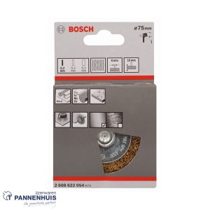 Bosch schijfborstel gegolfd  75 X 0,2 MM 16 mm vermessingd
