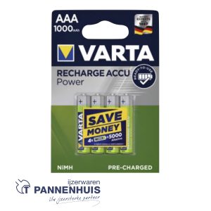 Varta Recharge Accu Power AAA 1000mAh Blister (4 st)