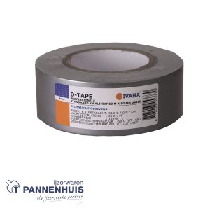 Ivana D-tape standaard 50mm x 50m grijs