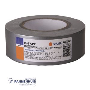 Ivana D-tape extra 50mm x 50m grijs