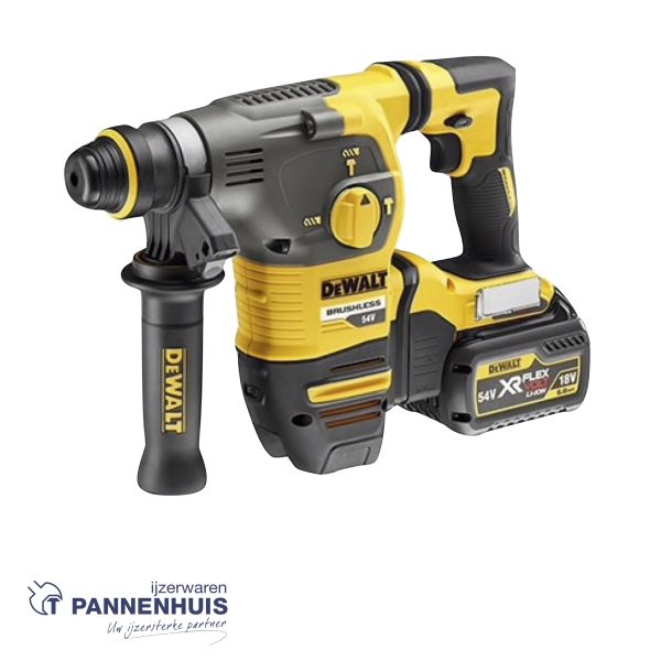 Dewalt DCH323T2 54V XR FLEXVOLT SDS+ Combihamer 2,8J met 2x 6,0Ah accu's en snellader