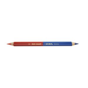 Lyra potlood rood/blauw Ø 10 mm x 18 cm