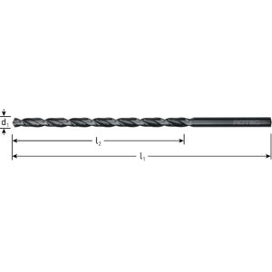 HSS lange metaalboor DIN1869 ø  5,0 x 245 mm Serie 2