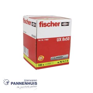 fischer Universeelplug UX  8 x 50 zonder kraag (100st)