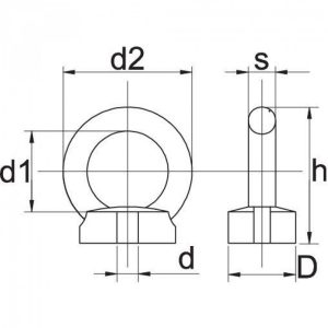 Oogmoer RVS din 582 M 6 A4