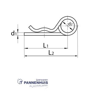 Borgveer dubbel 3 mm verzinkt