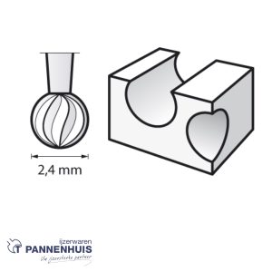 Dremel 107JA, Graveerstift kogel 2,4 mm