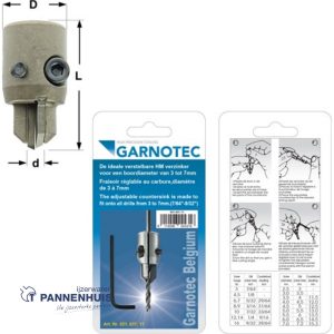 CMT Verstelbare verzinker D=11-15 d=3-7mm LT=34mm Z2 HW