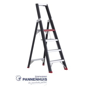 Altrex Taurus trapladder  4 treden – 95cm – 8,5kg zwart