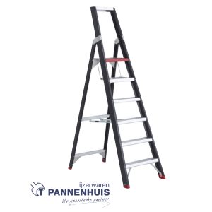 Altrex Taurus trapladder  6 treden – 140cm – 12,1kg zwart