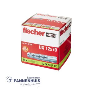 fischer Universeelplug UX 12 x 70 zonder kraag (25st)