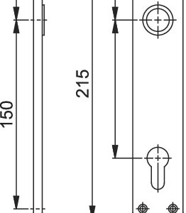 lange platen 202PB F1 natuurkleur 92mm PZ Hoppe (per stuk)