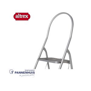 Altrex Cromato huishoudtrap 3-treeds met hoge beugel Silver