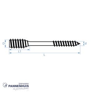 QZ Afstandschroeven 6x 80/20 TX-25 verzinkt (50st)