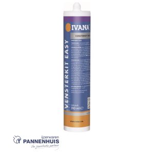 Ivana Vensterkit Easy Zwart overschilderbaar 310 ml