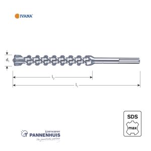 IVANA SDS-MAX boor CROSS 40,0×450/570