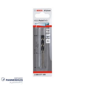 Bosch Spiraalboor HSS PointTeQ  3,5 mm (2 stuks)