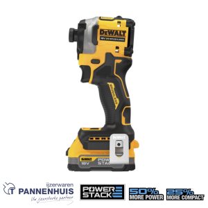 Dewalt DCF850E1T 18V XR Brushless Ultra Compacte Slagschroevendraaier 3 snelheden – 1x PS