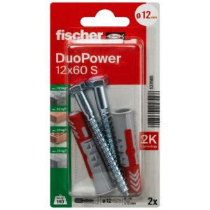 fischer DuoPower 12×60 met zeskantschroef (blister)