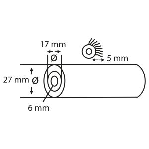 Copenhagen Pro aflakroller vilt – 5 mm poolhoogte – 10 cm – wit (2 stuks)